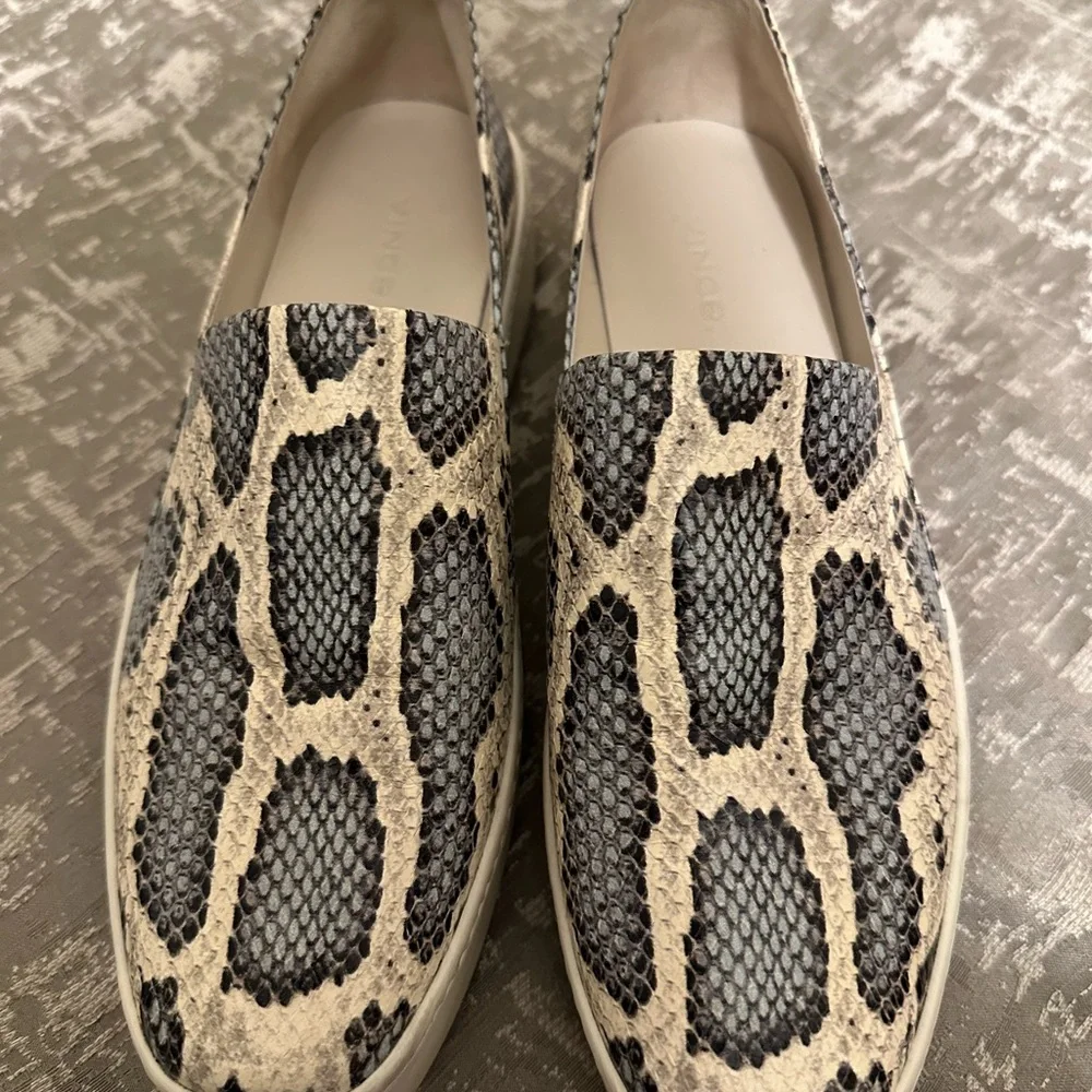 Vince Saxon 2 Slip-On Mottled Cloud Snake Shoe